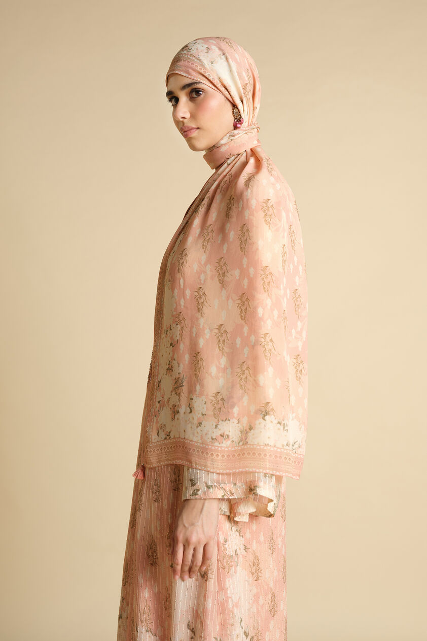 Miral Printed Stole - Blush, Blush, image 3